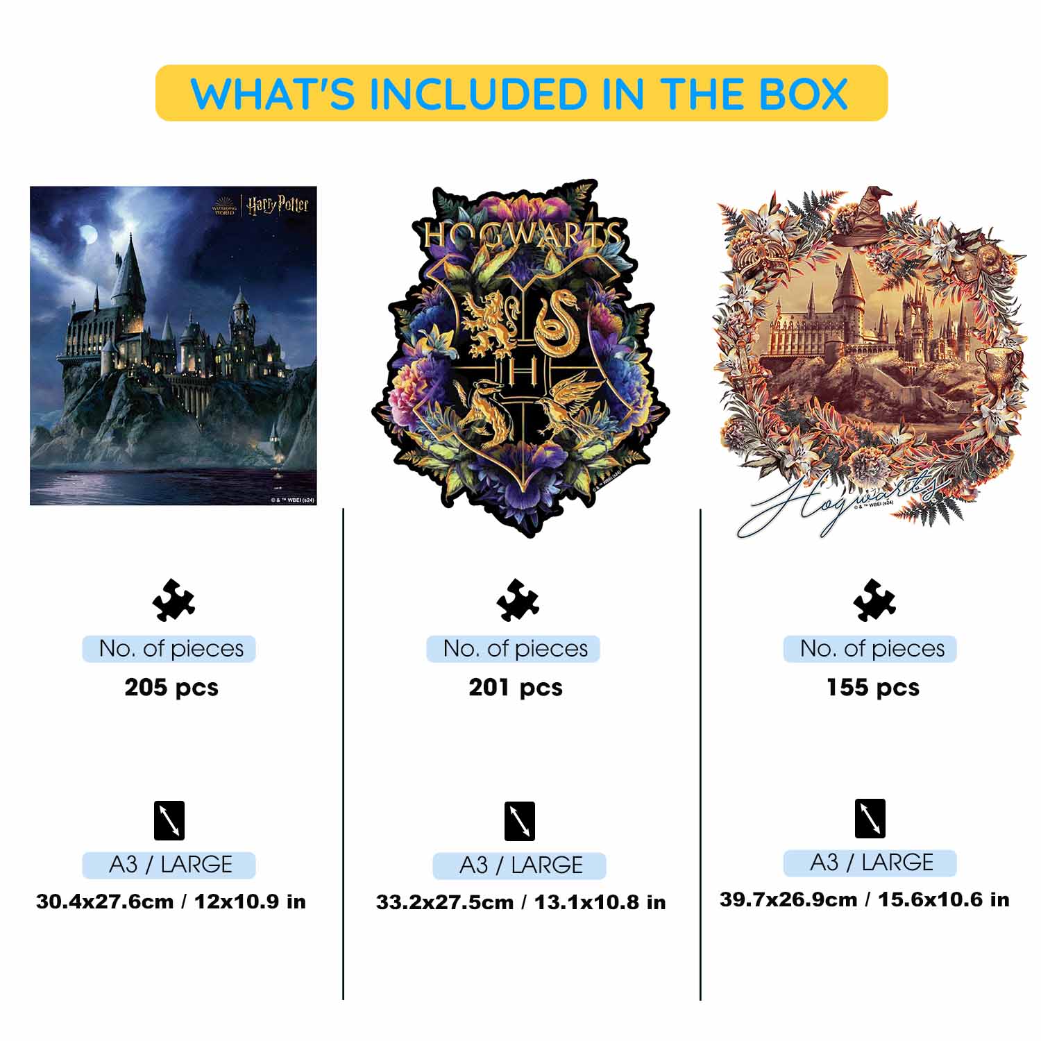 ハリー・ポッター™ - 木製ジグソーパズル 3点 ギフトセット + さらに3,075円OFF - Image 2