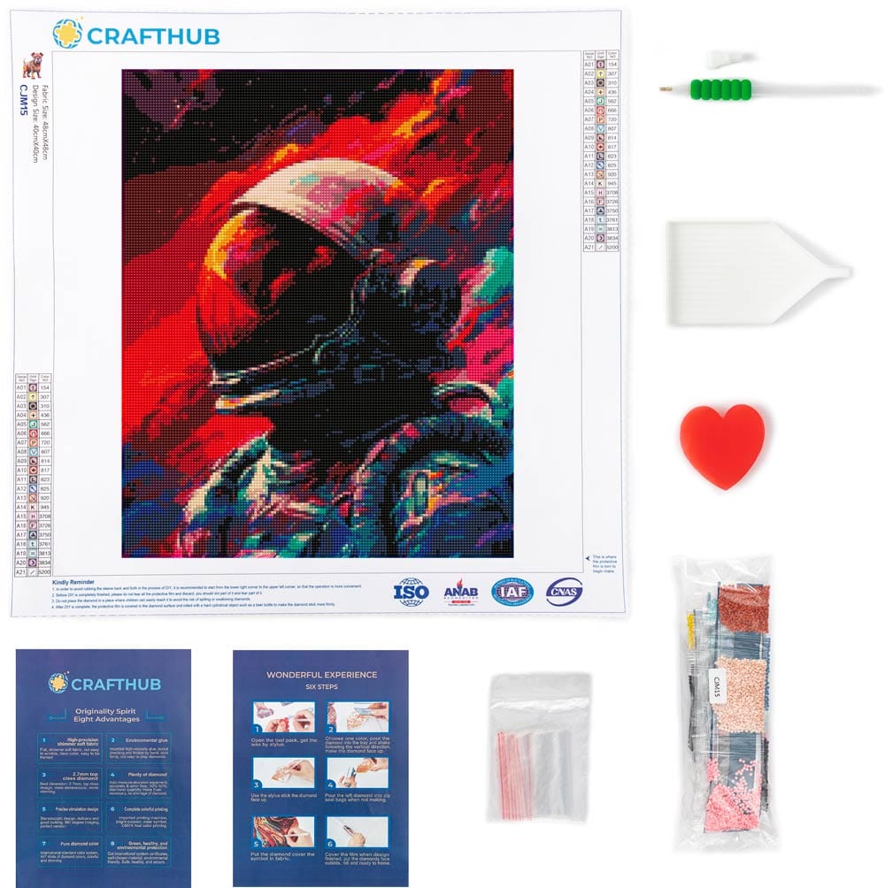 宇宙飛行士 - ダイヤモンドペインティングキット - Image 3