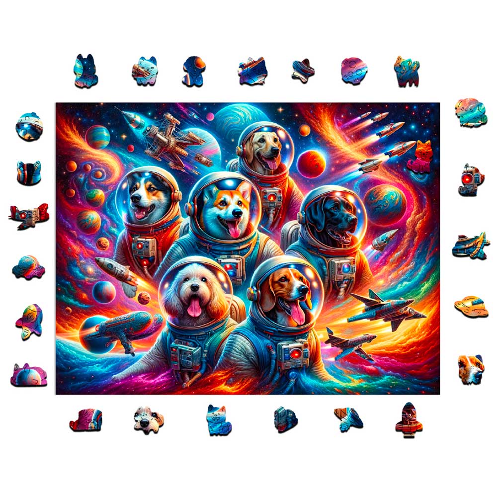 宇宙飛行士の犬 - ジグソーパズル - Image 2