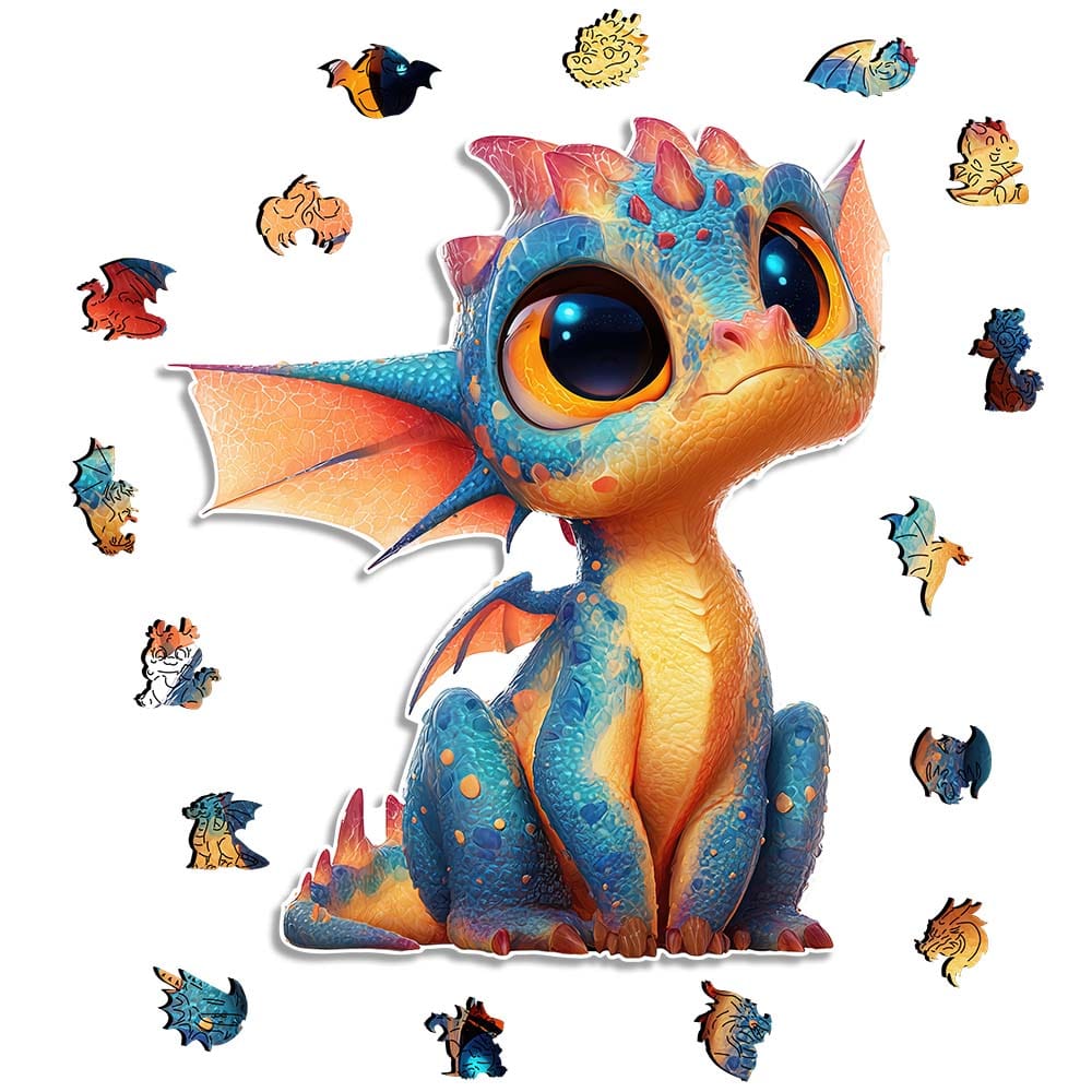 ベビードラゴン - 木製ジグソーパズル - Image 3