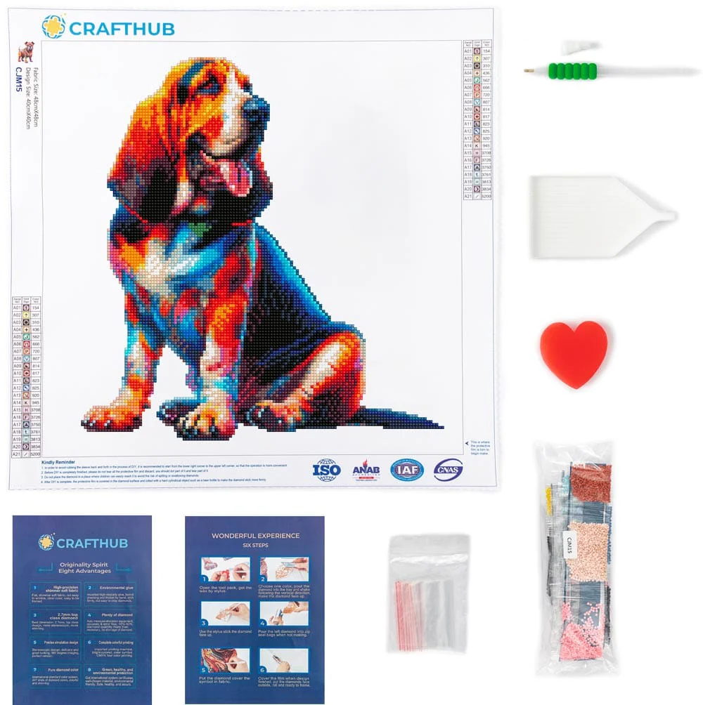 ブラッドハウンド犬 - ダイヤモンドペインティング キット - Image 3