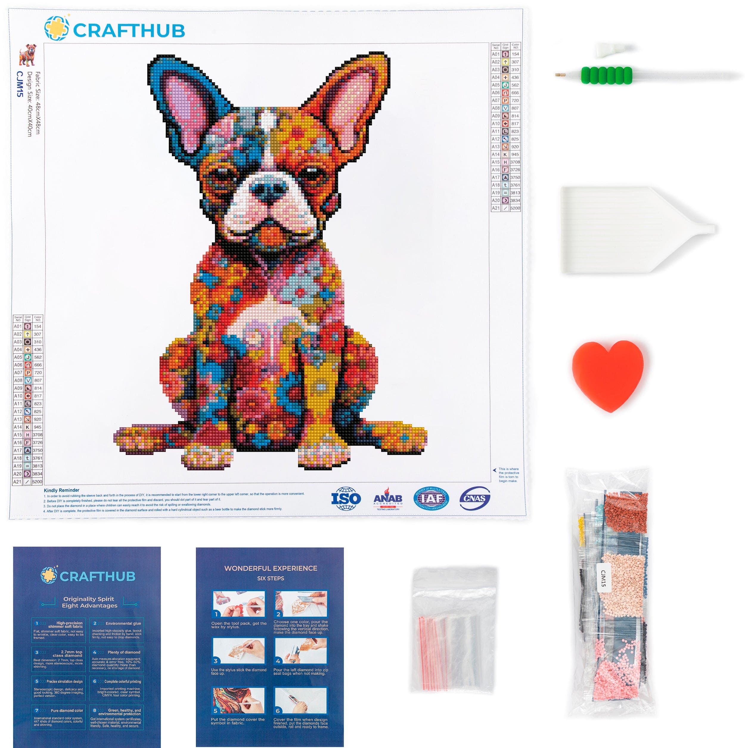 ボストンテリア - ダイヤモンドペインティングキット - Image 3