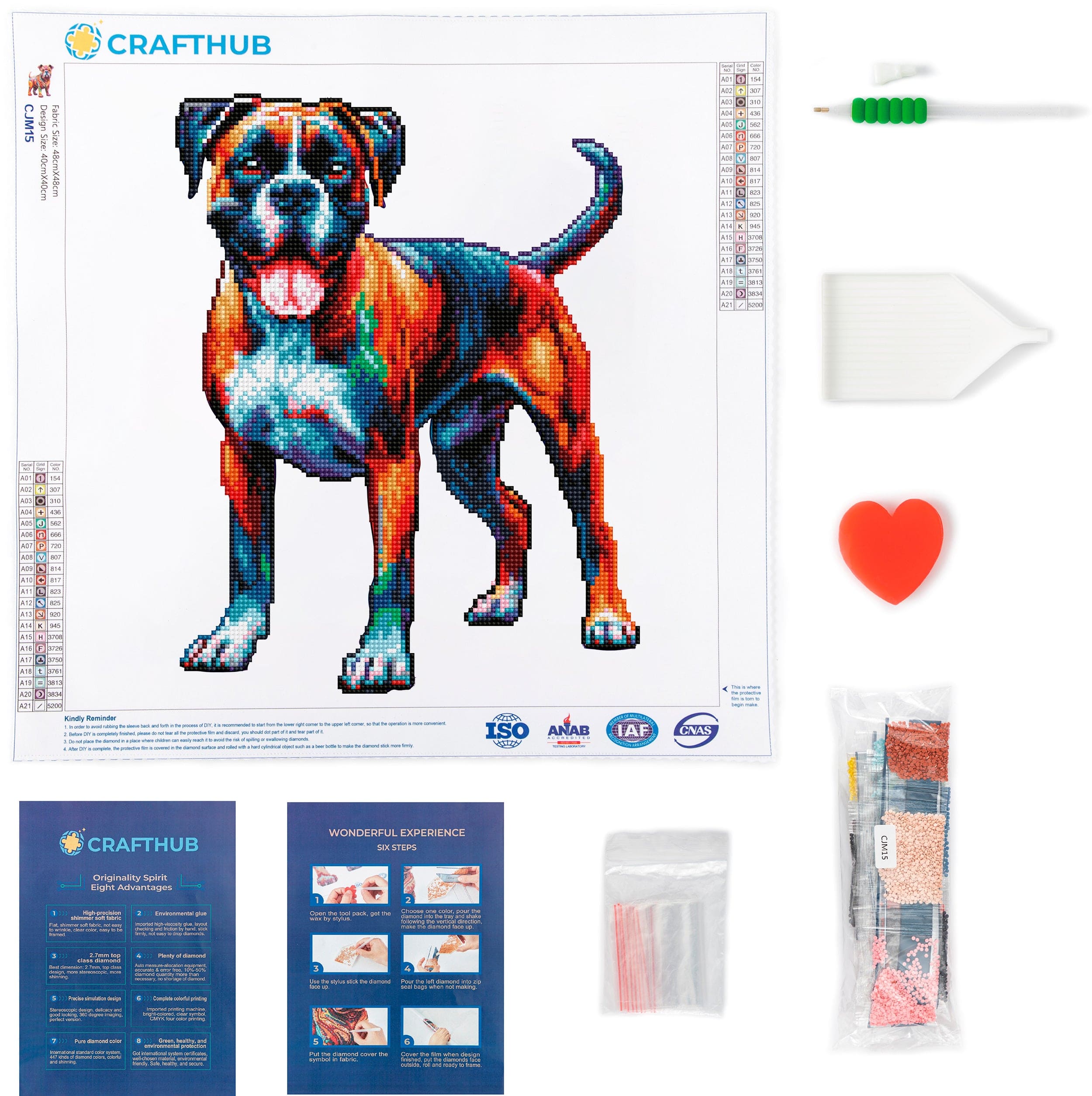 ボクサー犬 - ダイヤモンドペインティングキット - Image 3