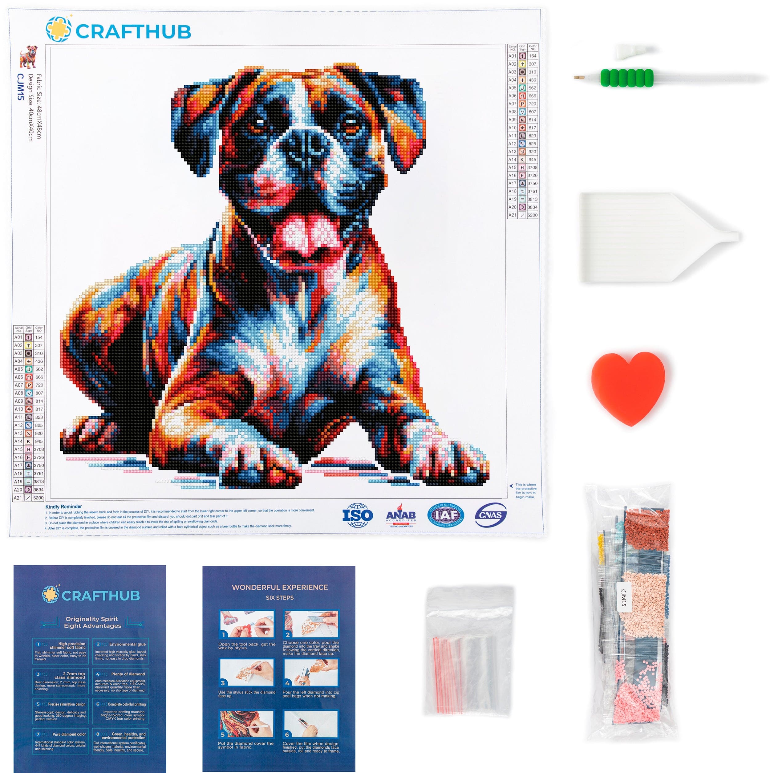 ボクサー犬 - ダイヤモンドペインティングキット - Image 3