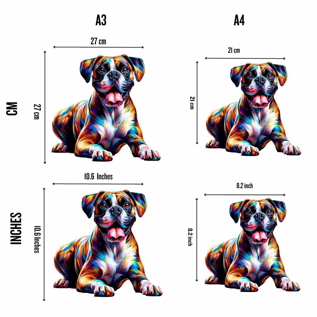 座ったボクサー犬 - ジグソーパズル - Image 2