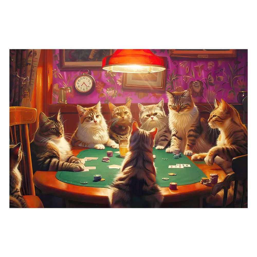 ポーカーをする猫 - ジグソーパズル