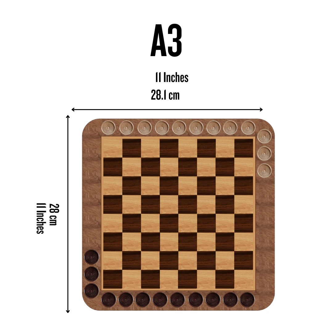 チェッカー - 木製ジグソーパズル - Image 4