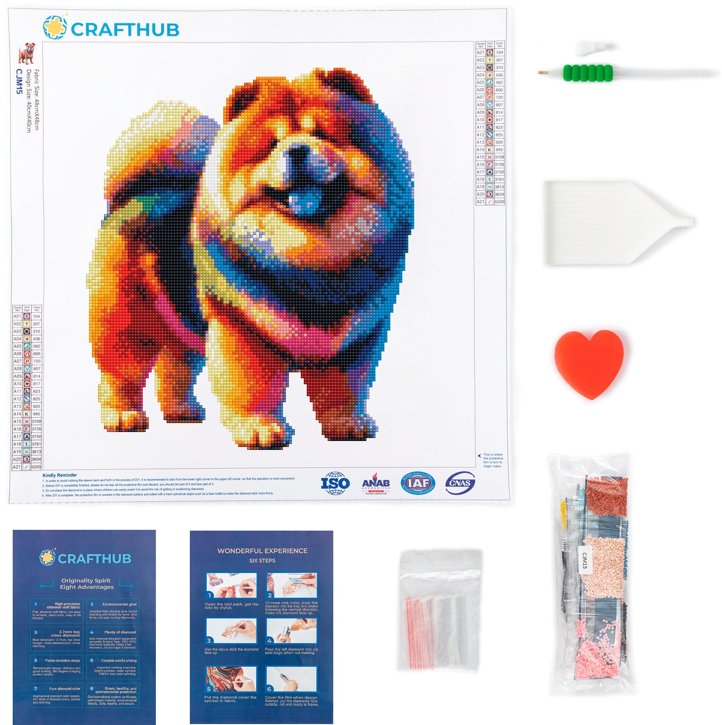 チャウチャウ - ダイヤモンドペインティングキット - Image 3