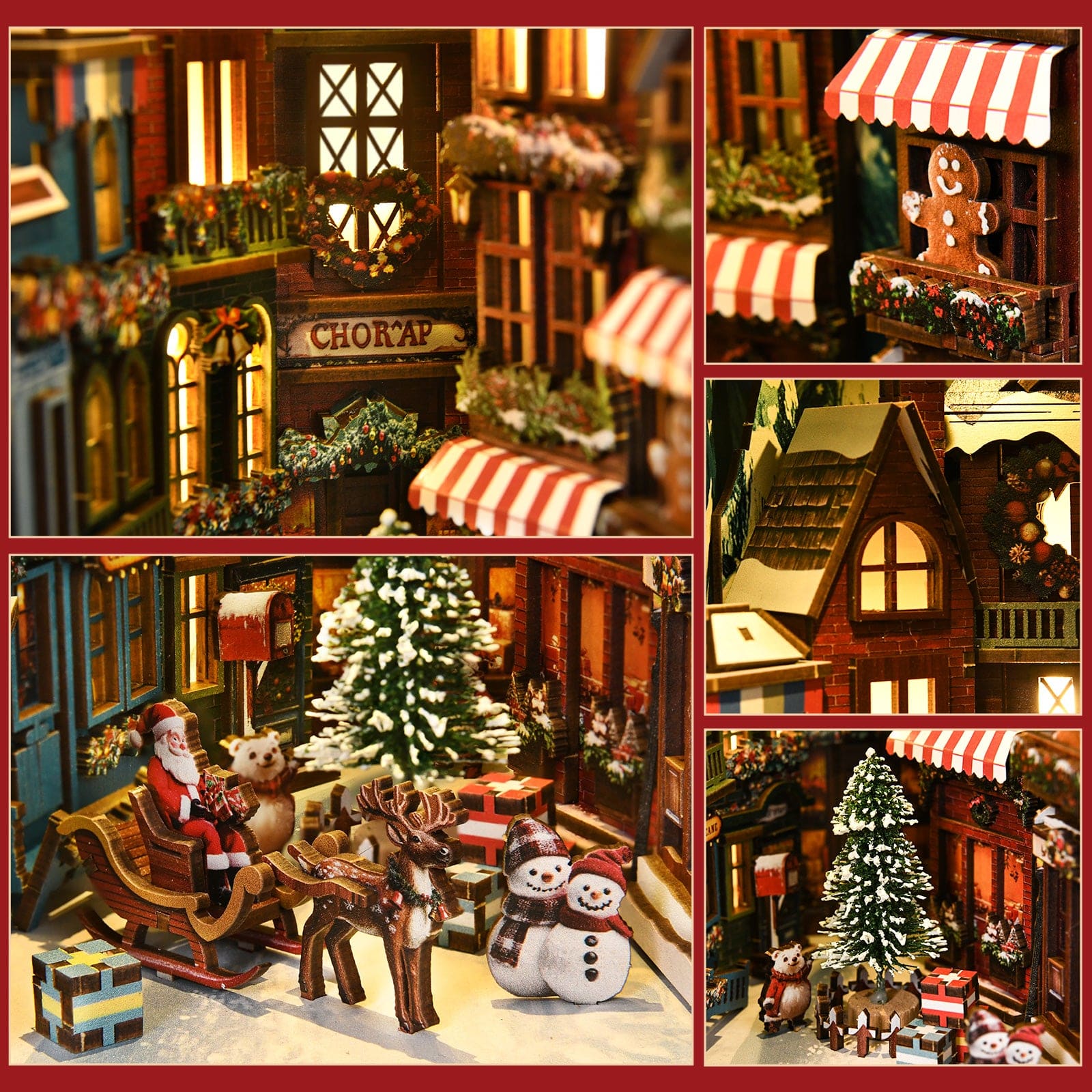 クリスマスの街角 - DIYブックヌック キット - Image 4