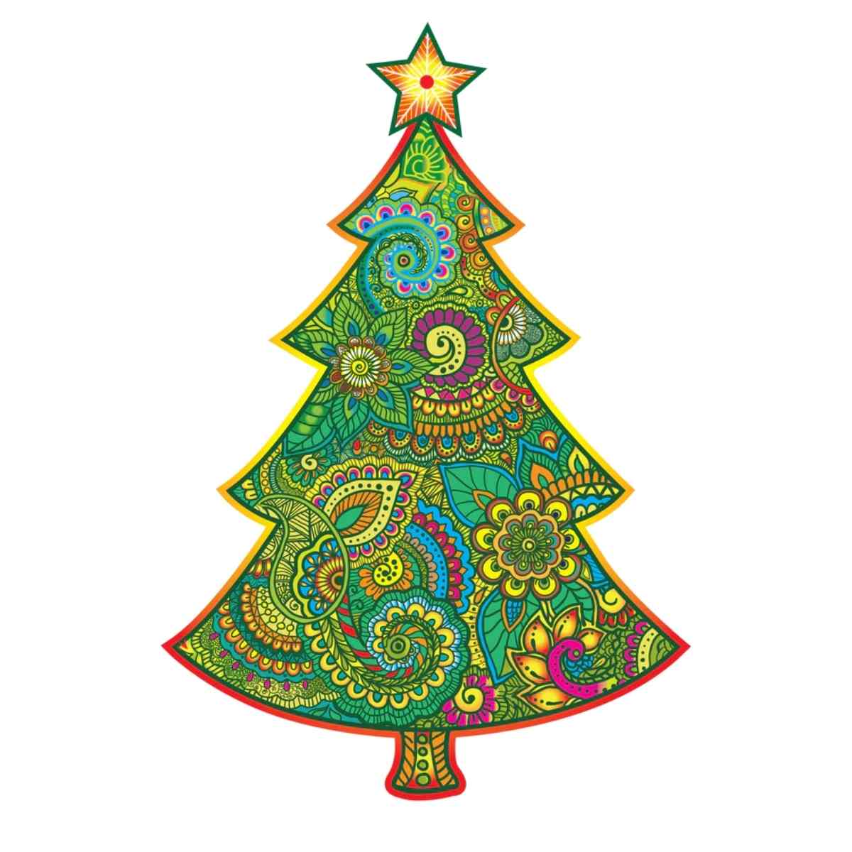 クリスマスツリー  - 木製ジグソーパズル