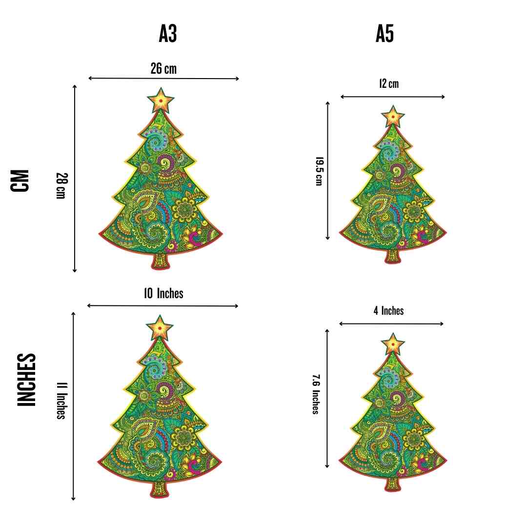 クリスマスツリー  - 木製ジグソーパズル - Image 2