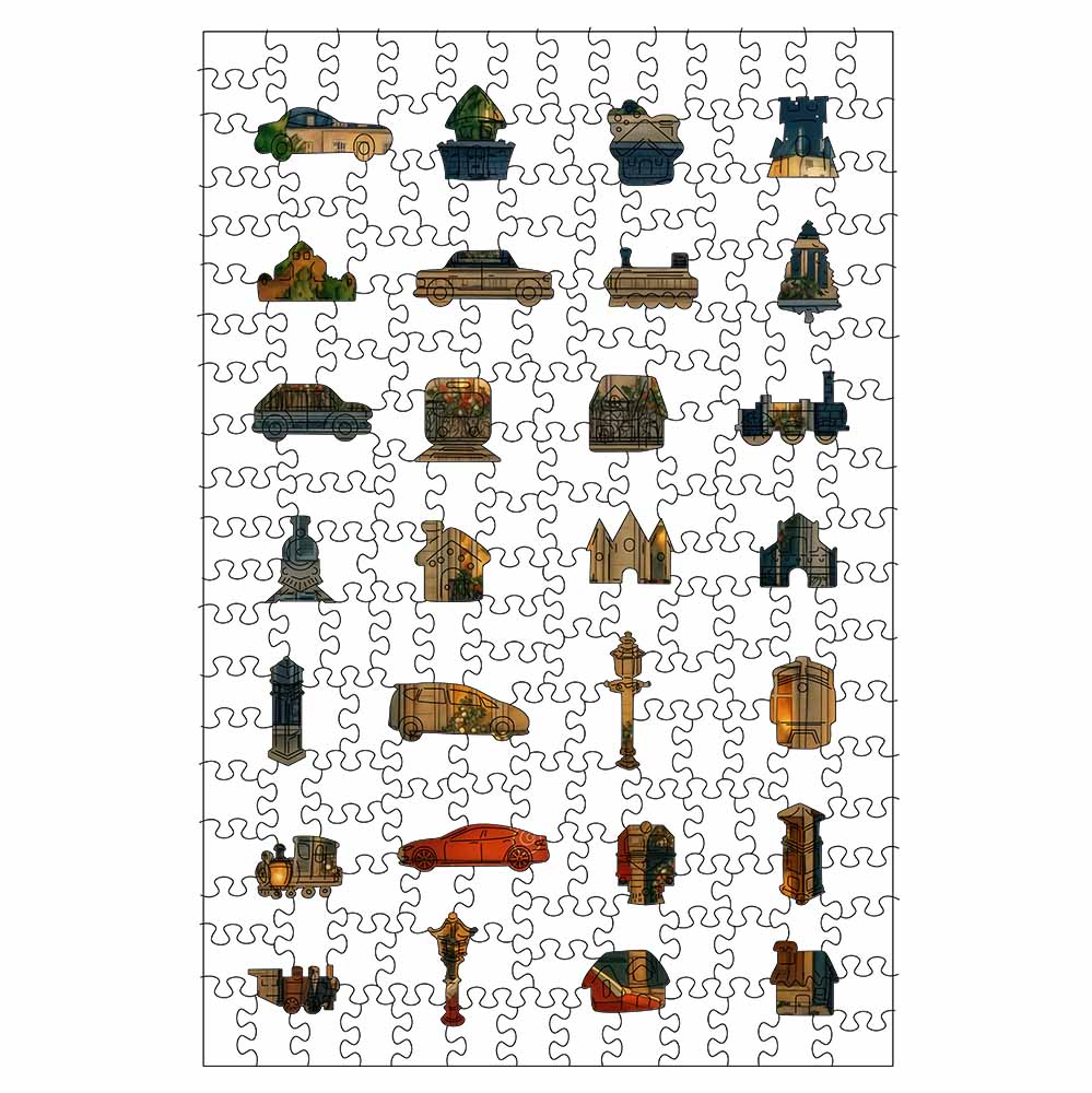 シティグロー - 木製ジグソーパズル - Image 2