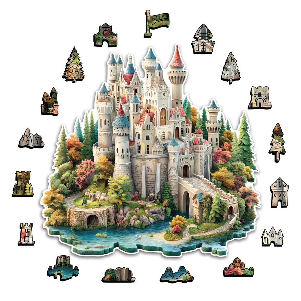 おとぎ話の城 - 木製ジグソーパズル - Image 3