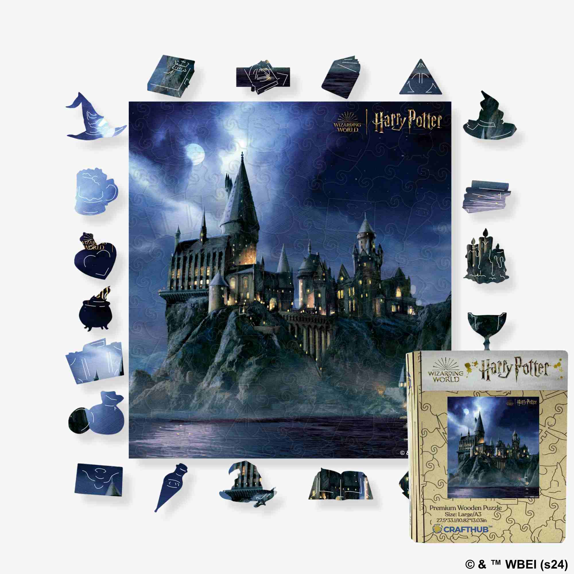 ハリー・ポッター - 魔法のホグワーツ城 木製ジグソーパズル