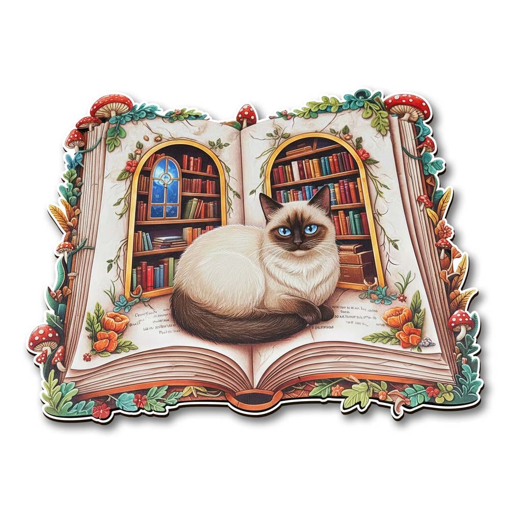 図書館の猫 - 木製ジグソーパズル