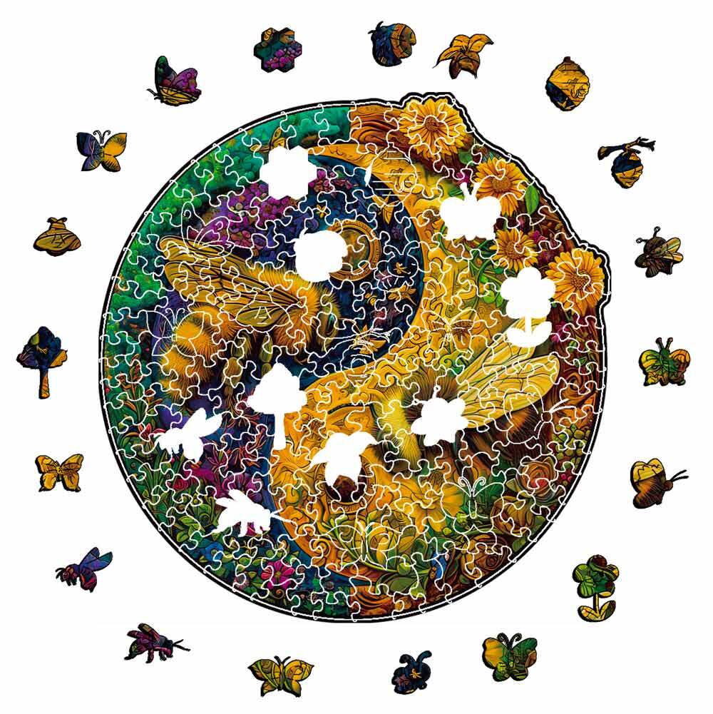 花粉を運ぶ蜂 陰陽 - ジグソーパズル - Image 3