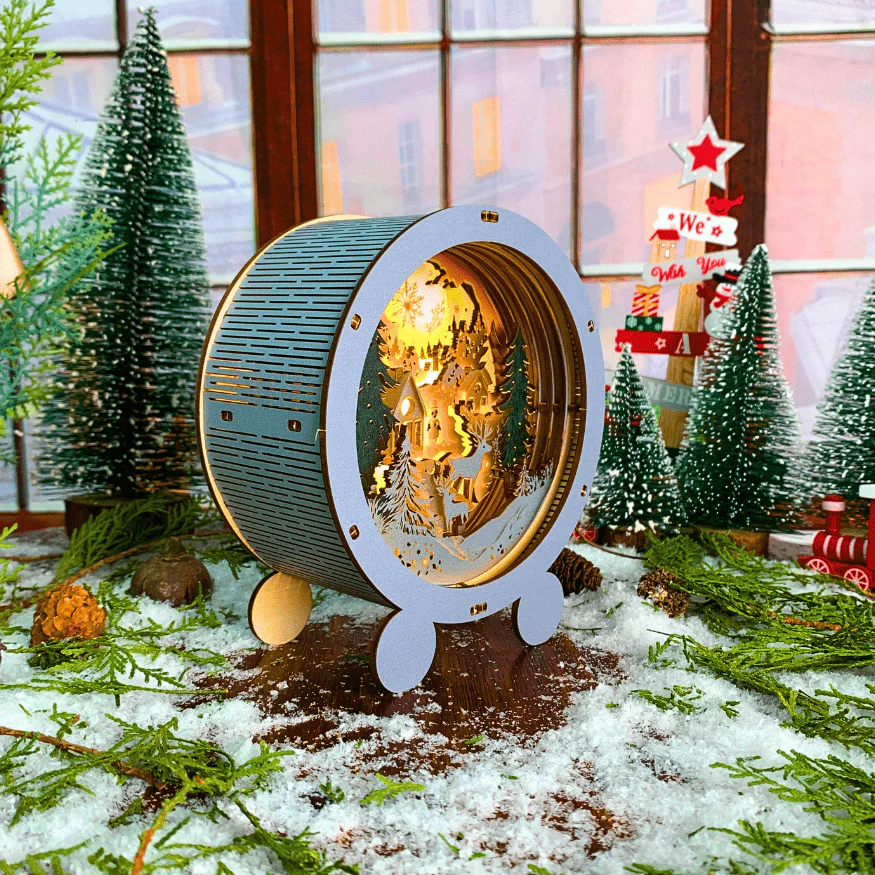雪のクリスマス - 3Dパズルナイトランプ - Image 3