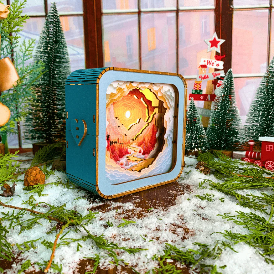 雪の森 - 3Dパズルナイトランプ - Image 3