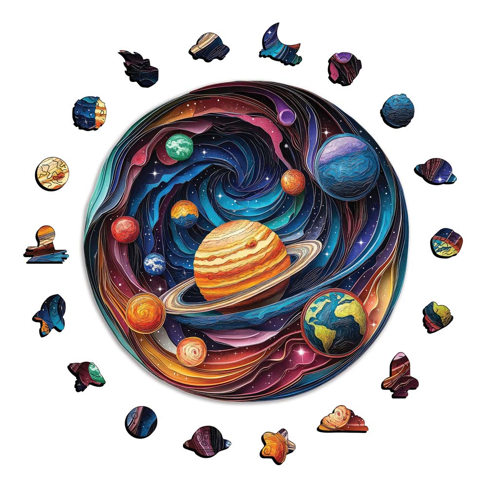 宇宙 - 木製ジグソーパズル - Image 3