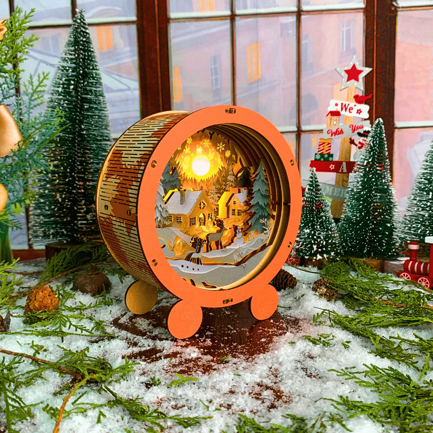 暖かなクリスマス - 3Dパズルナイトランプ - Image 3